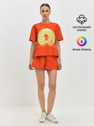 Женская пижама с шортами / Гоку и луна