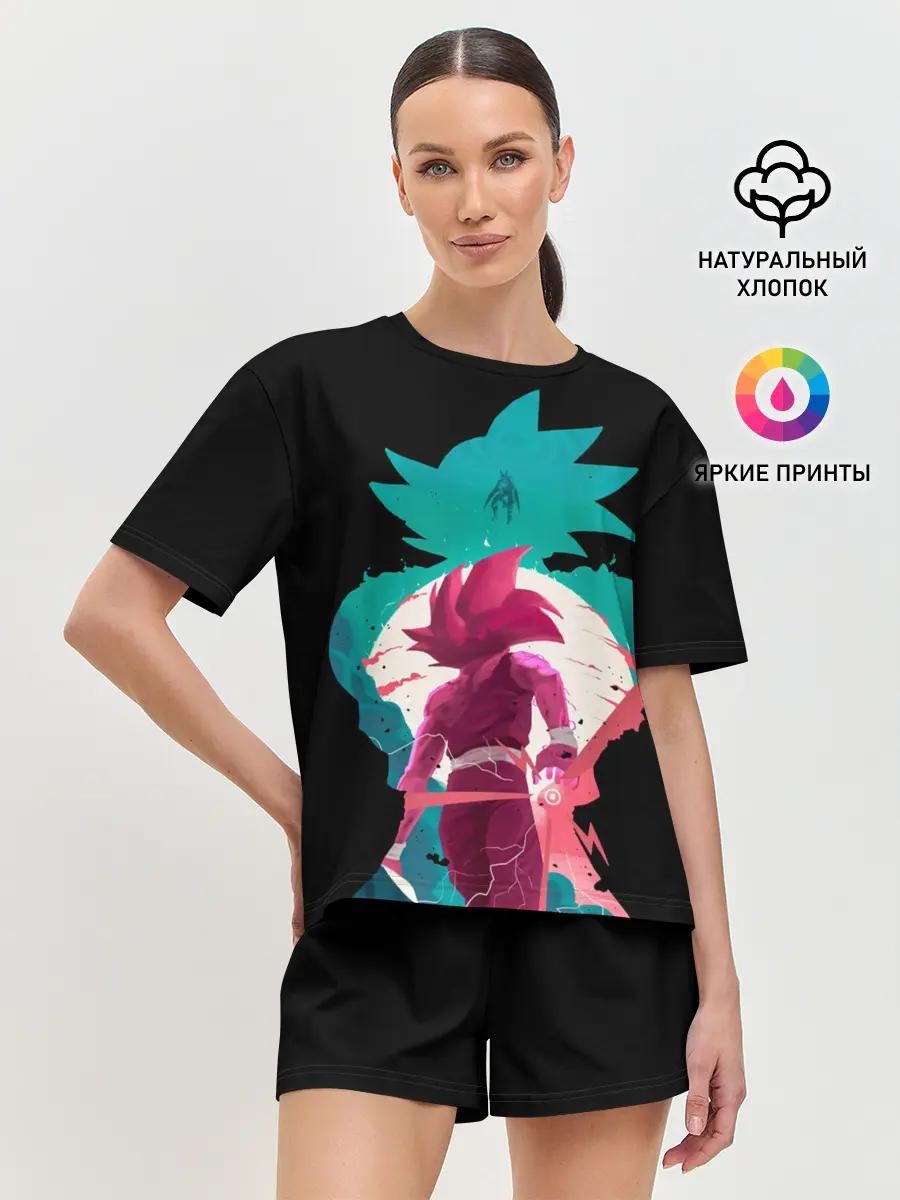 Женская пижама с шортами / Goku boys