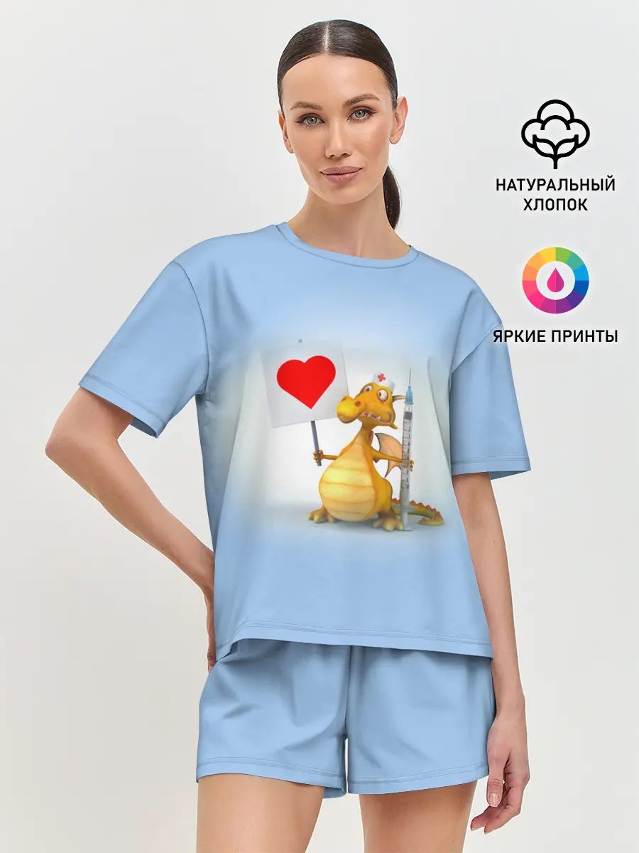 Женская пижама с шортами / Dragon doc | Доктор драго