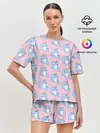 Женская пижама с шортами / Дельфинчики | Единорожки