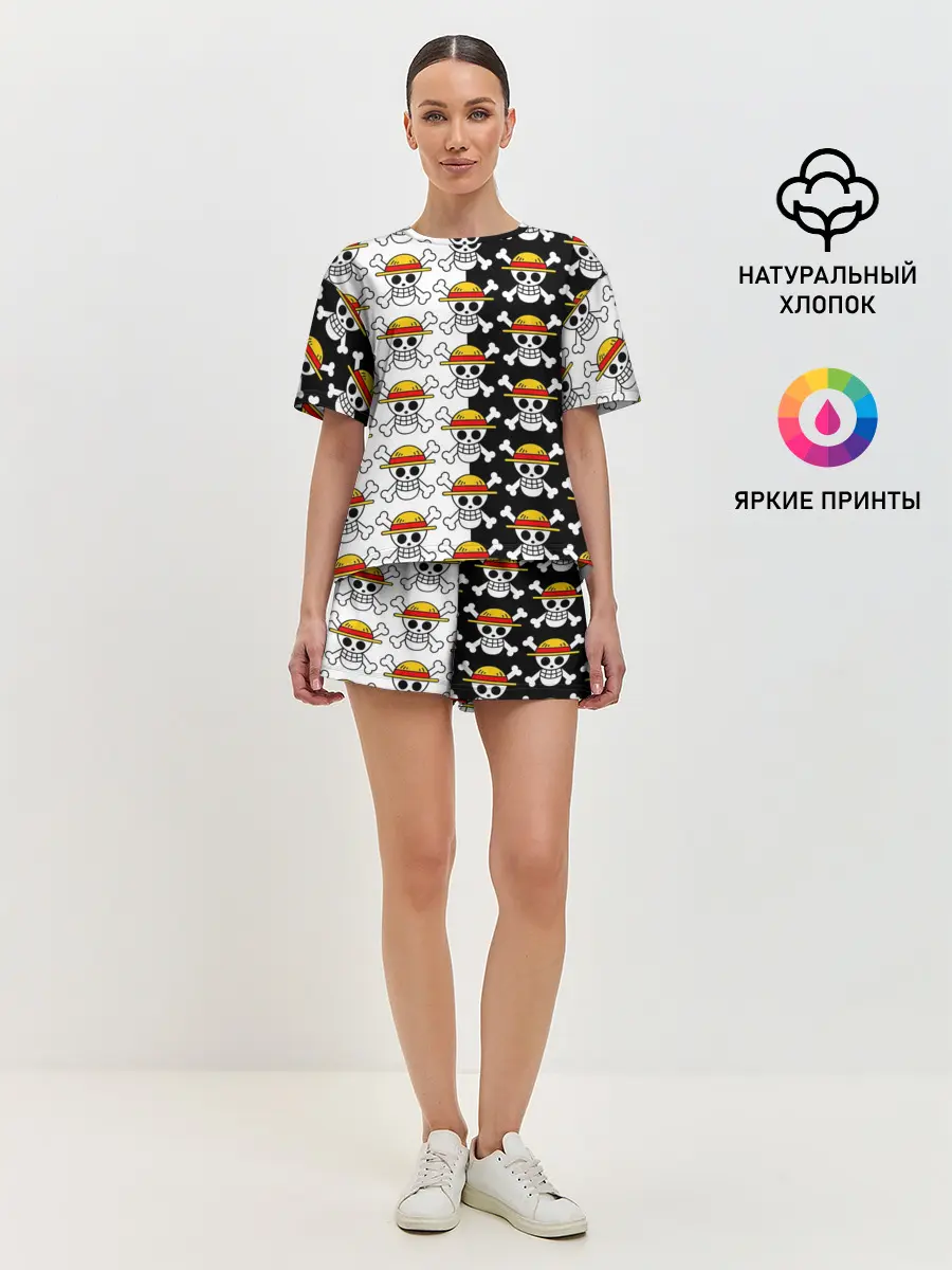 Женская пижама с шортами / ONE PIECE / ВАН ПИС / УЗОР