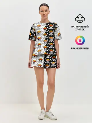 Женская пижама с шортами / ONE PIECE / ВАН ПИС / УЗОР