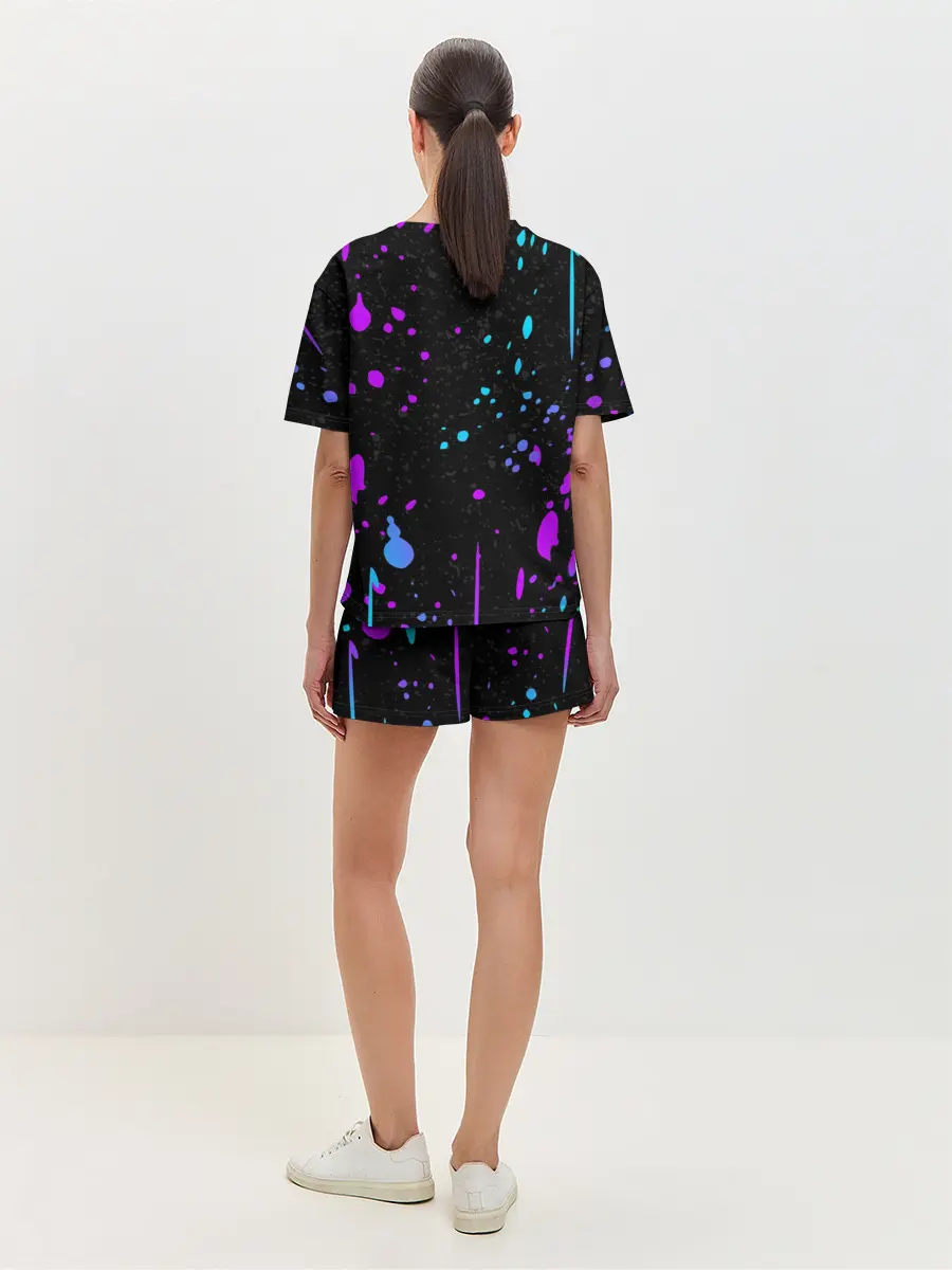 Женская пижама с шортами / ONE PIECE / ВАН ПИС / НЕОН