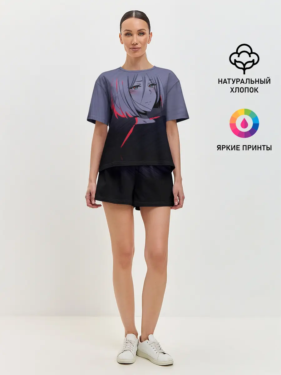 Женская пижама с шортами / Аниме. Грустная