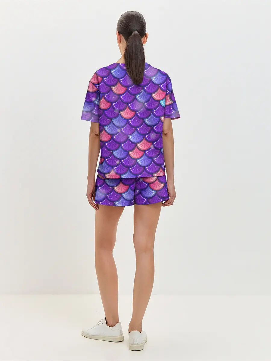 Женская пижама с шортами / РУСАЛКА | ЧЕШУЯ