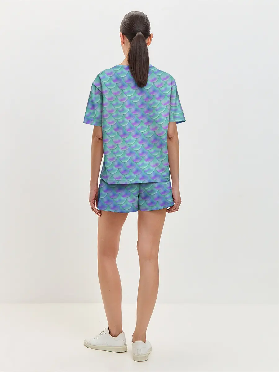 Женская пижама с шортами / РУСАЛКА | ЧЕШУЯ