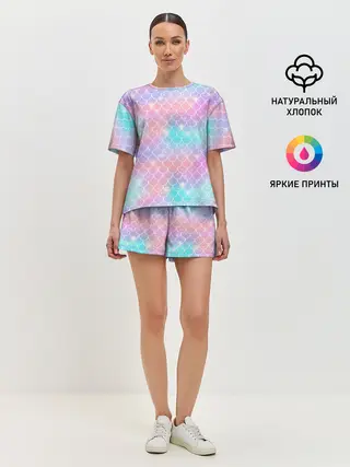 Женская пижама с шортами / РУСАЛКА | ЧЕШУЯ