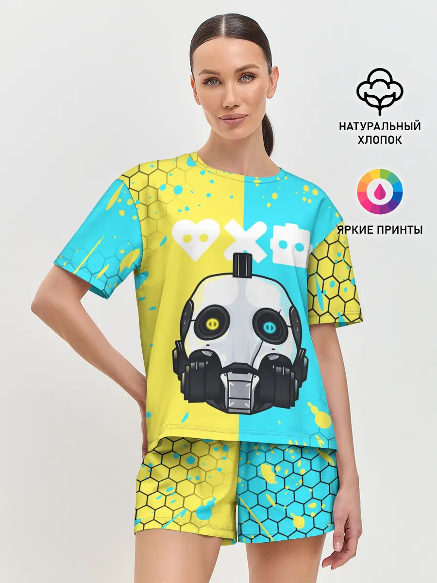 Женская пижама с шортами / ЛЮБОВЬ СМЕРТЬ И РОБОТЫ / РОБОТ