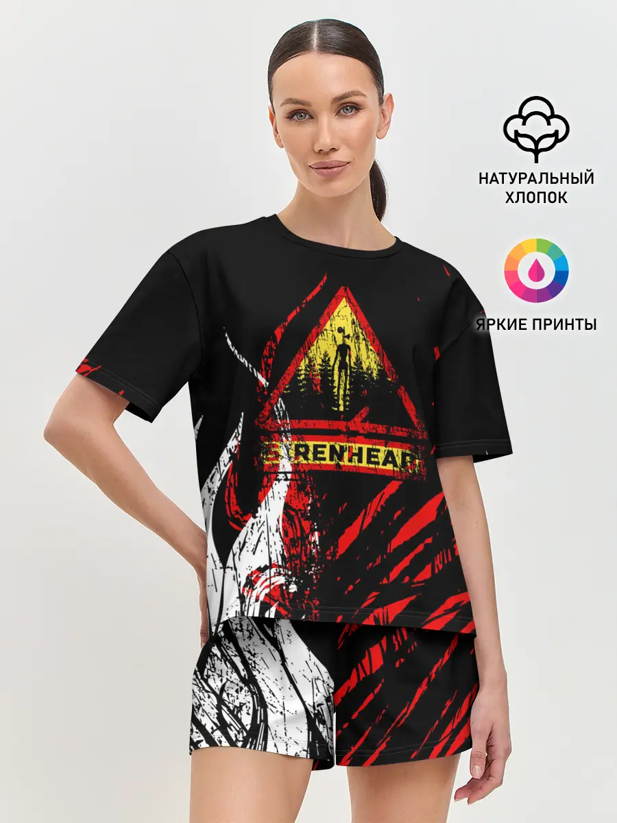 Женская пижама с шортами / Danger : Siren Head