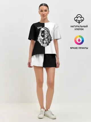 Женская пижама с шортами / Двуликая Незуко Камадо