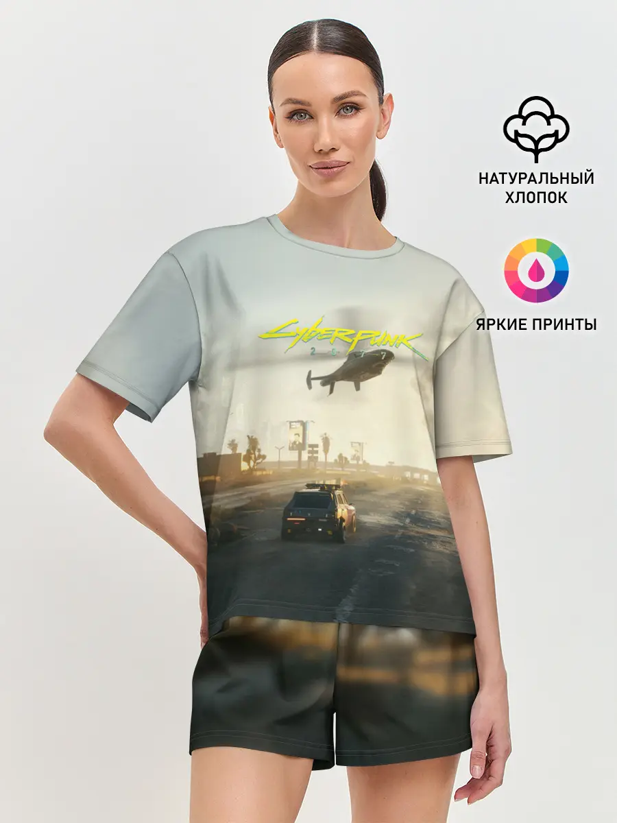 Женская пижама с шортами / CYBERPUNK 2077 | КИБЕРПАНК