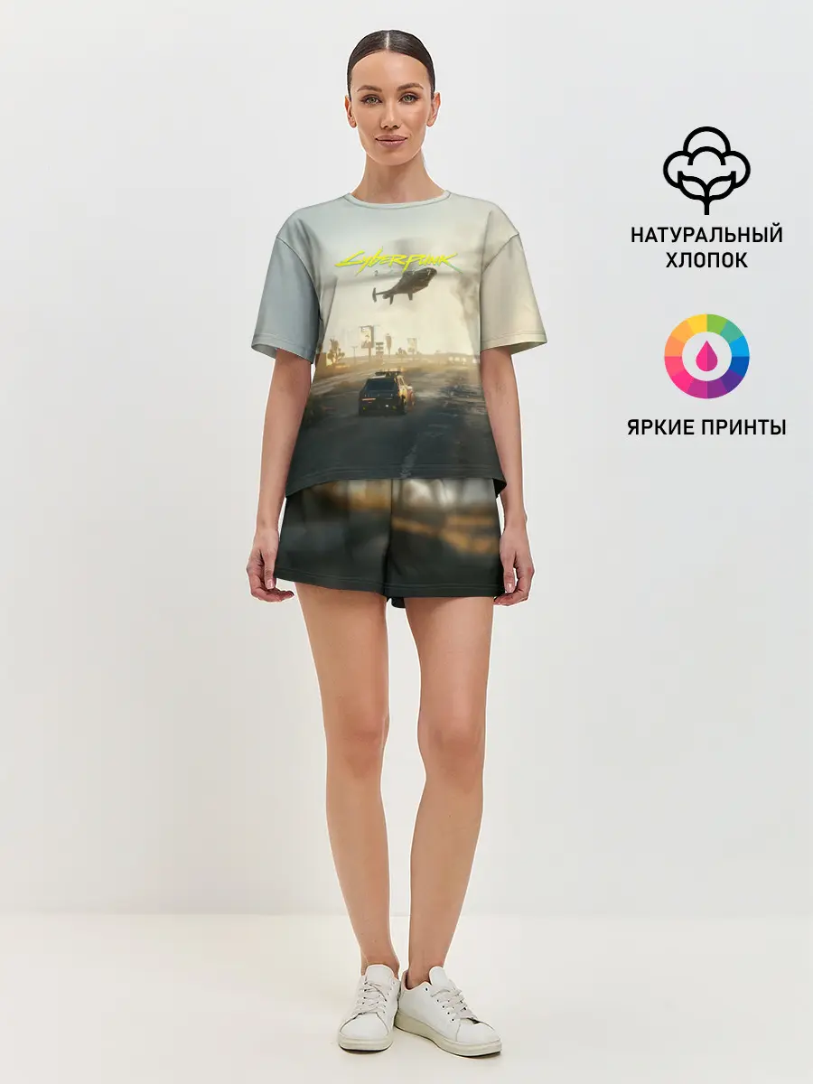 Женская пижама с шортами / CYBERPUNK 2077 | КИБЕРПАНК