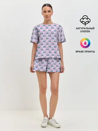 Женская пижама с шортами / Among Us | Коктейль