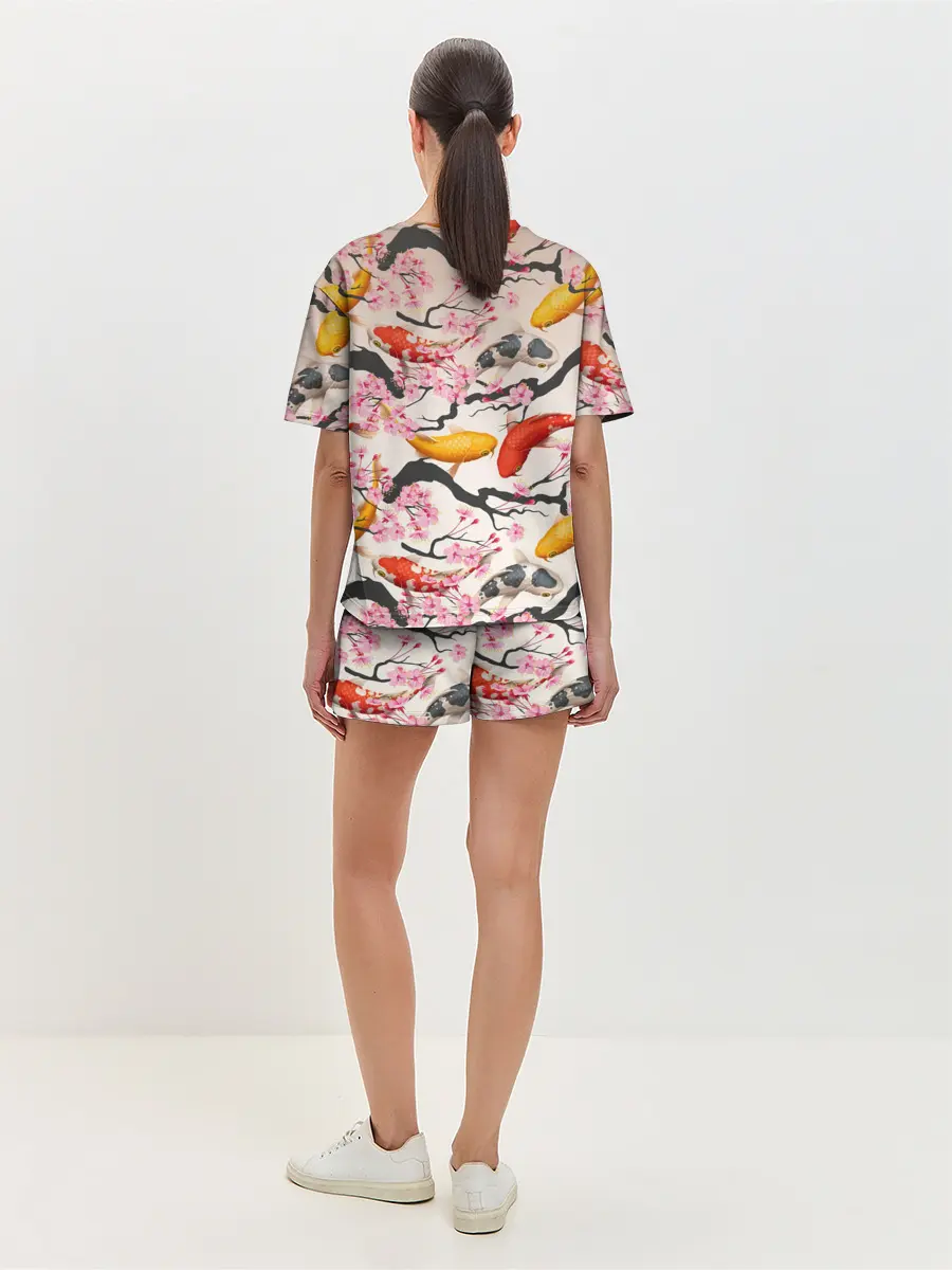 Женская пижама с шортами / Рыбы