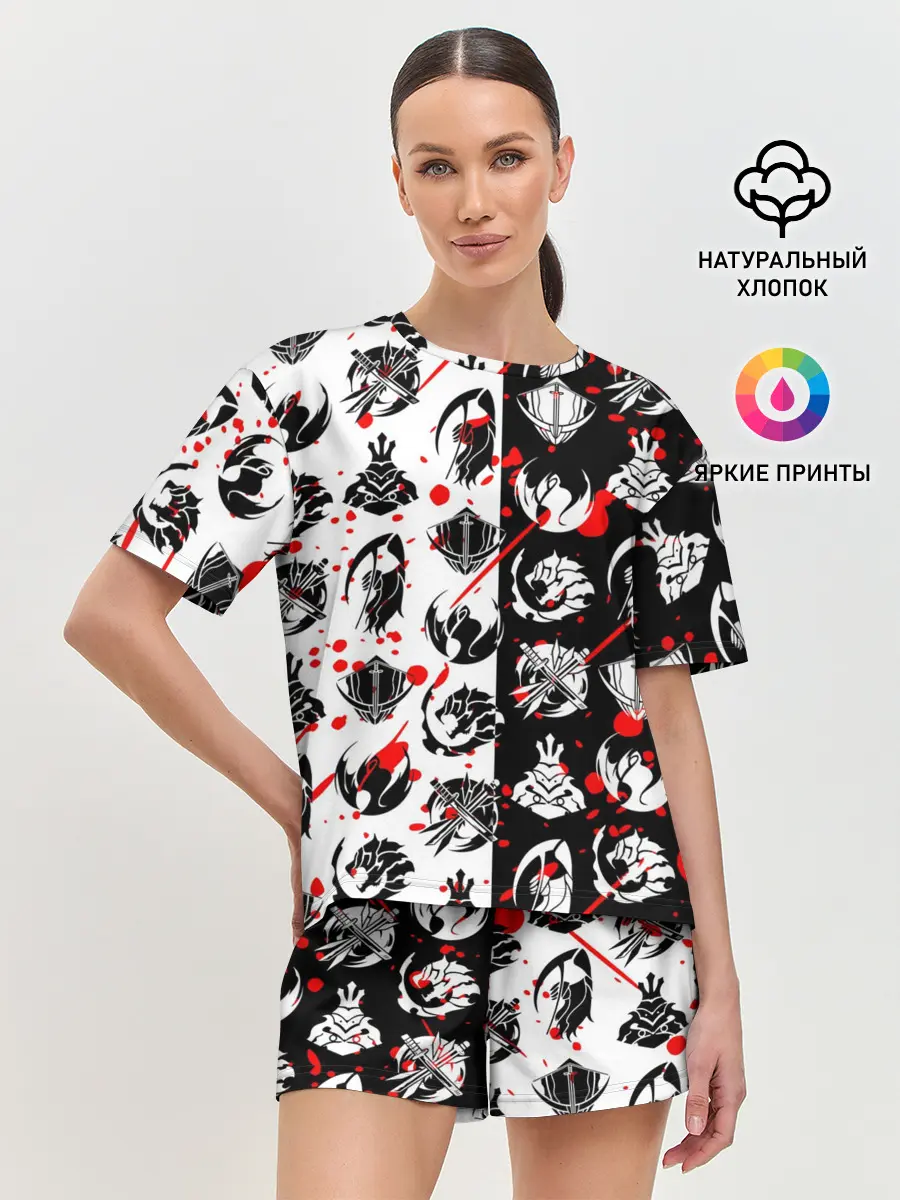 Женская пижама с шортами / SOLO LEVELING / ГИЛЬДИИ