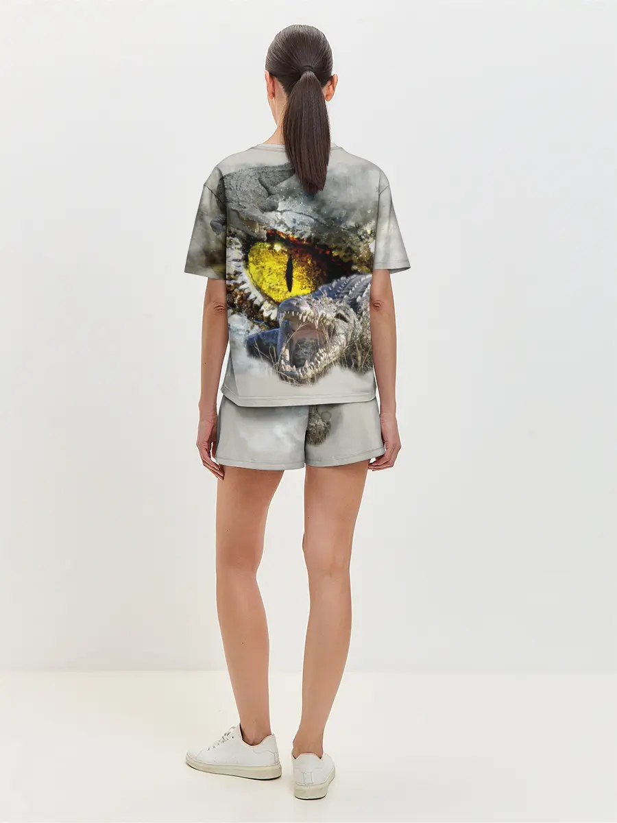 Женская пижама с шортами / Глаз крокодила