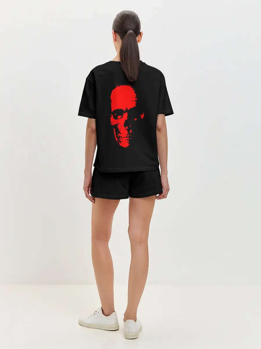 Женская пижама с шортами / Кровавый череп