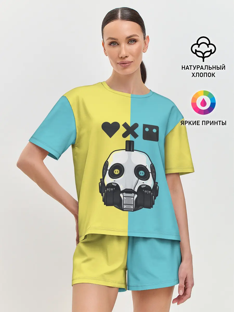 Женская пижама с шортами / XBOT 4000 | Love, Death and Robots