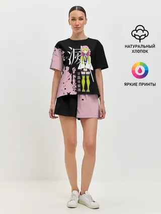 Женская пижама с шортами / Mitsuri Kanroji | Kimetsu no Yaiba