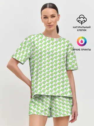 Женская пижама с шортами / Мозговые слизни