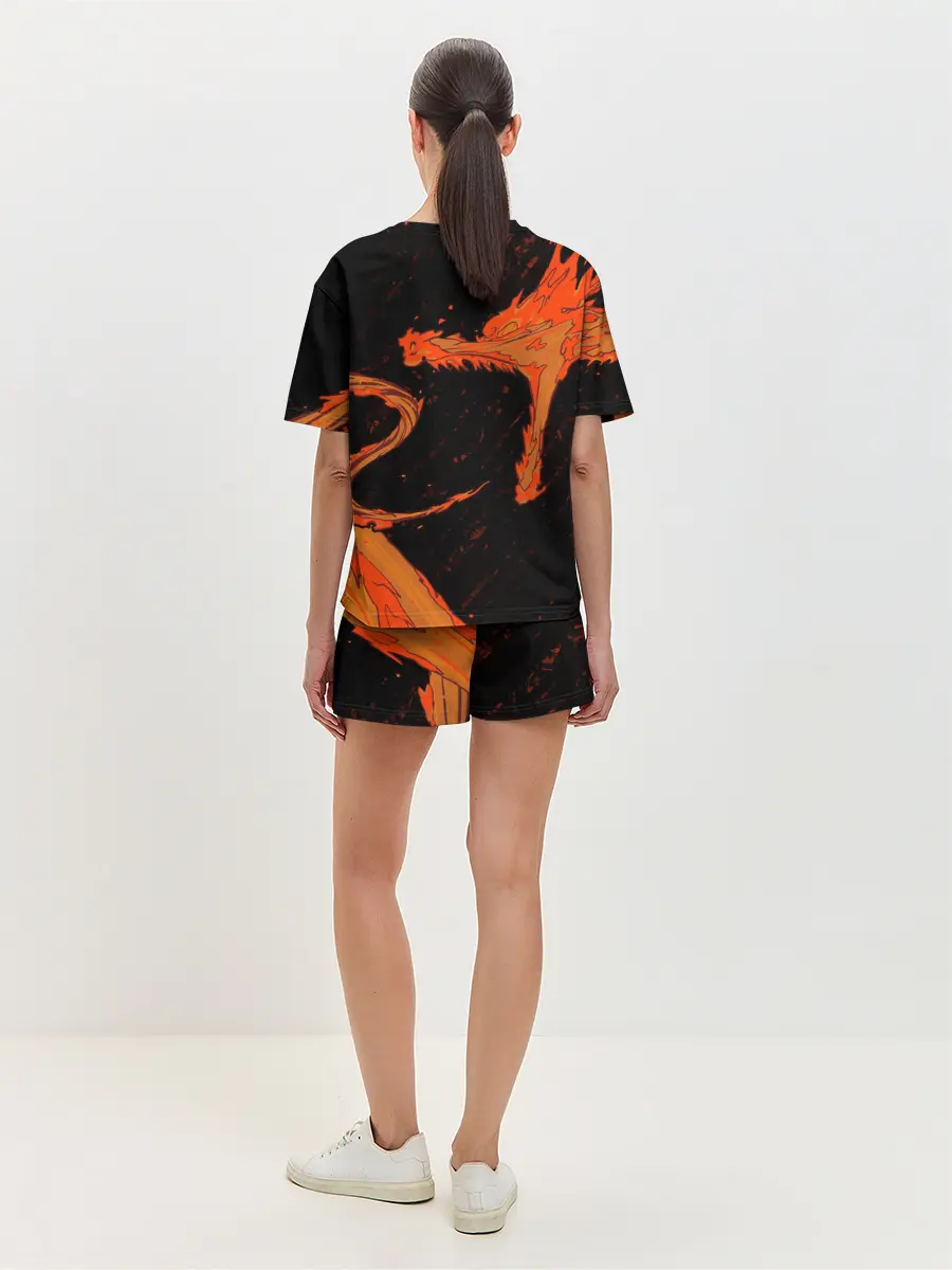 Женская пижама с шортами / Дыхание Солнца / Demon slayer