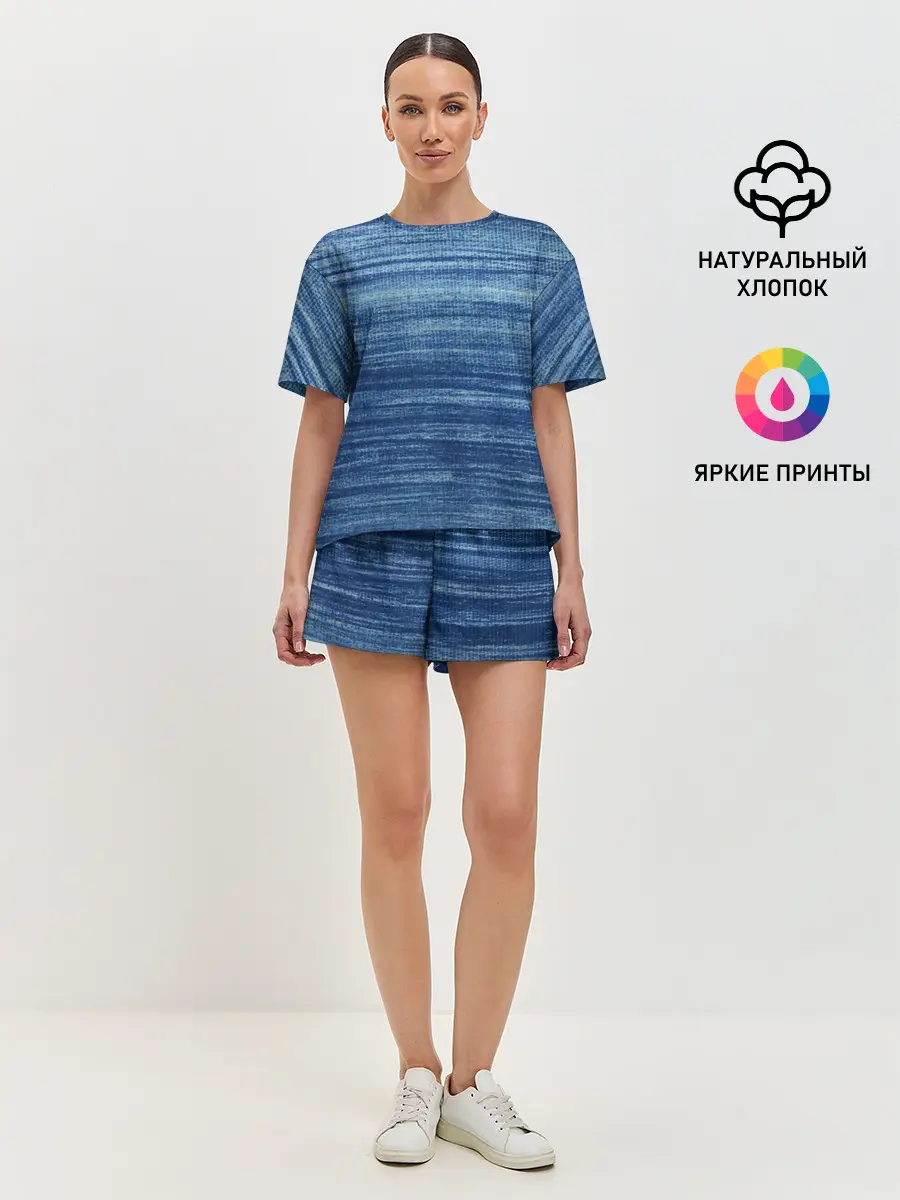 Женская пижама с шортами / Texture. Denim