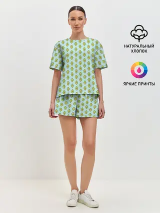 Женская пижама с шортами / Авокадики