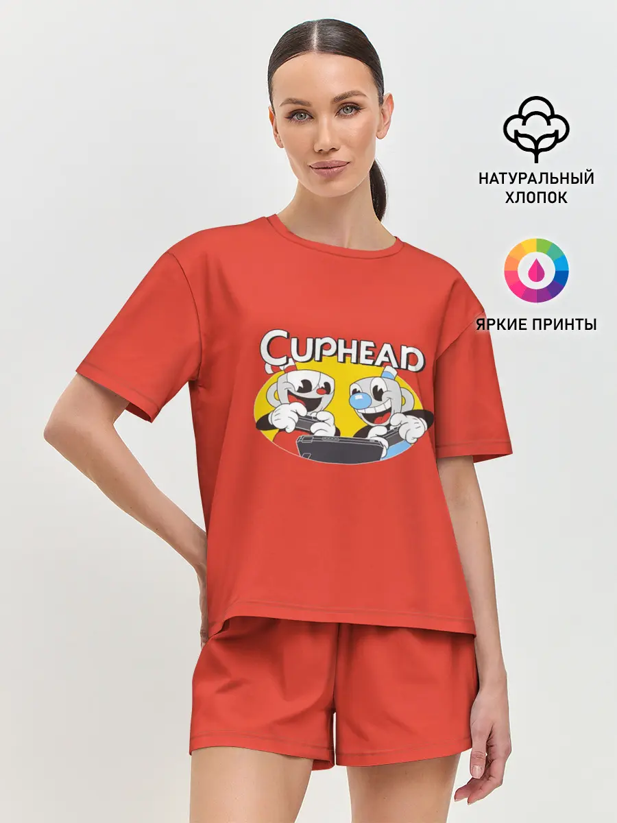 Женская пижама с шортами / Cuphead