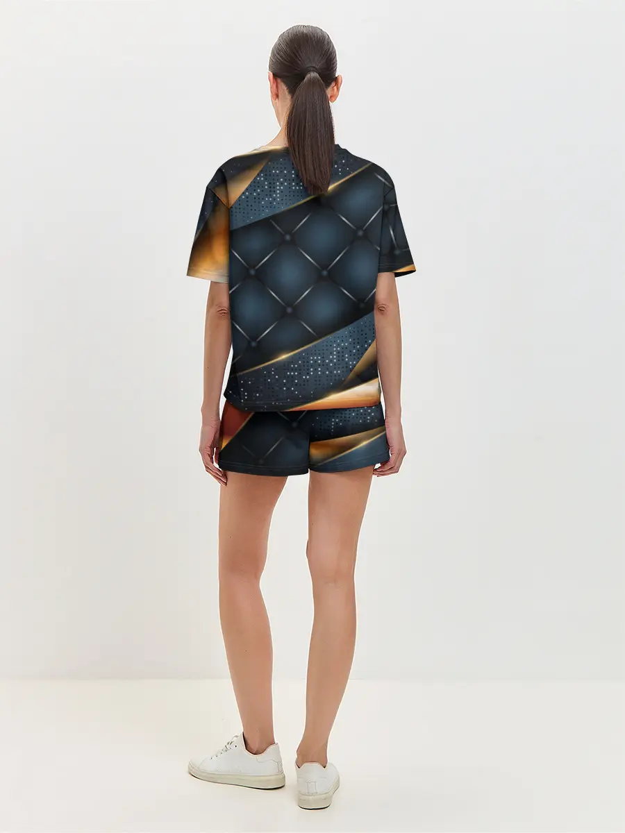 Женская пижама с шортами / 3D VIP GOLD CORNERS