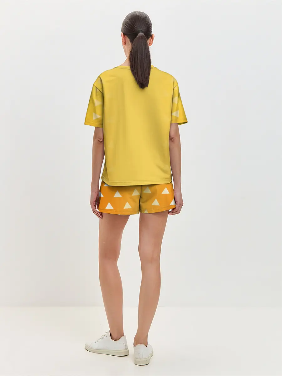 Женская пижама с шортами / Zenitsu Agatsuma Kimetsu no Yaiba