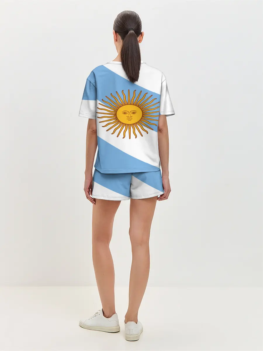 Женская пижама с шортами / Сборная Аргентины + спина