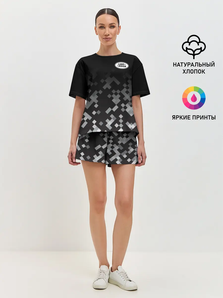 Женская пижама с шортами / LAND ROVER | КАМУФЛЯЖ МИЛИТАРИ