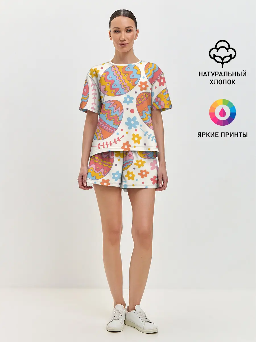 Женская пижама с шортами / Пасха