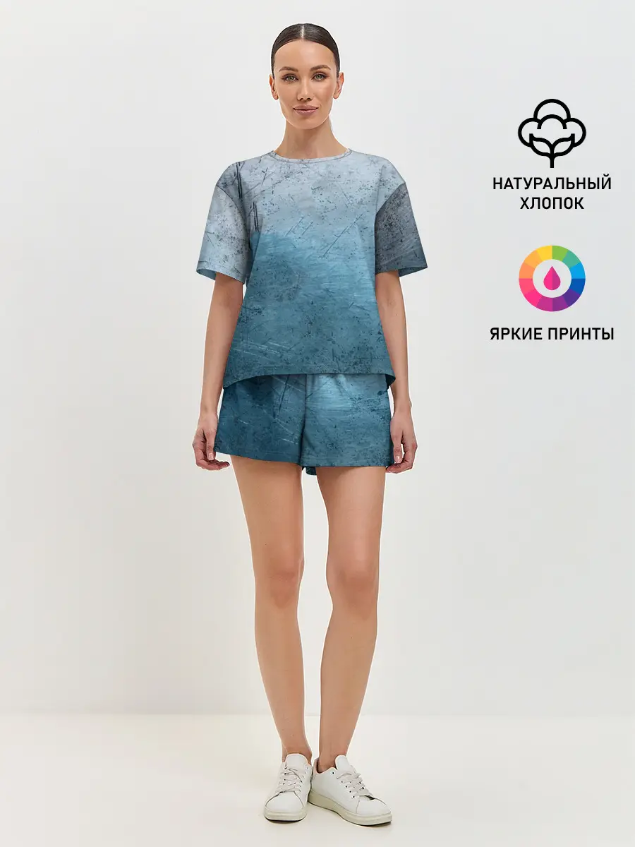 Женская пижама с шортами / Blue Glass