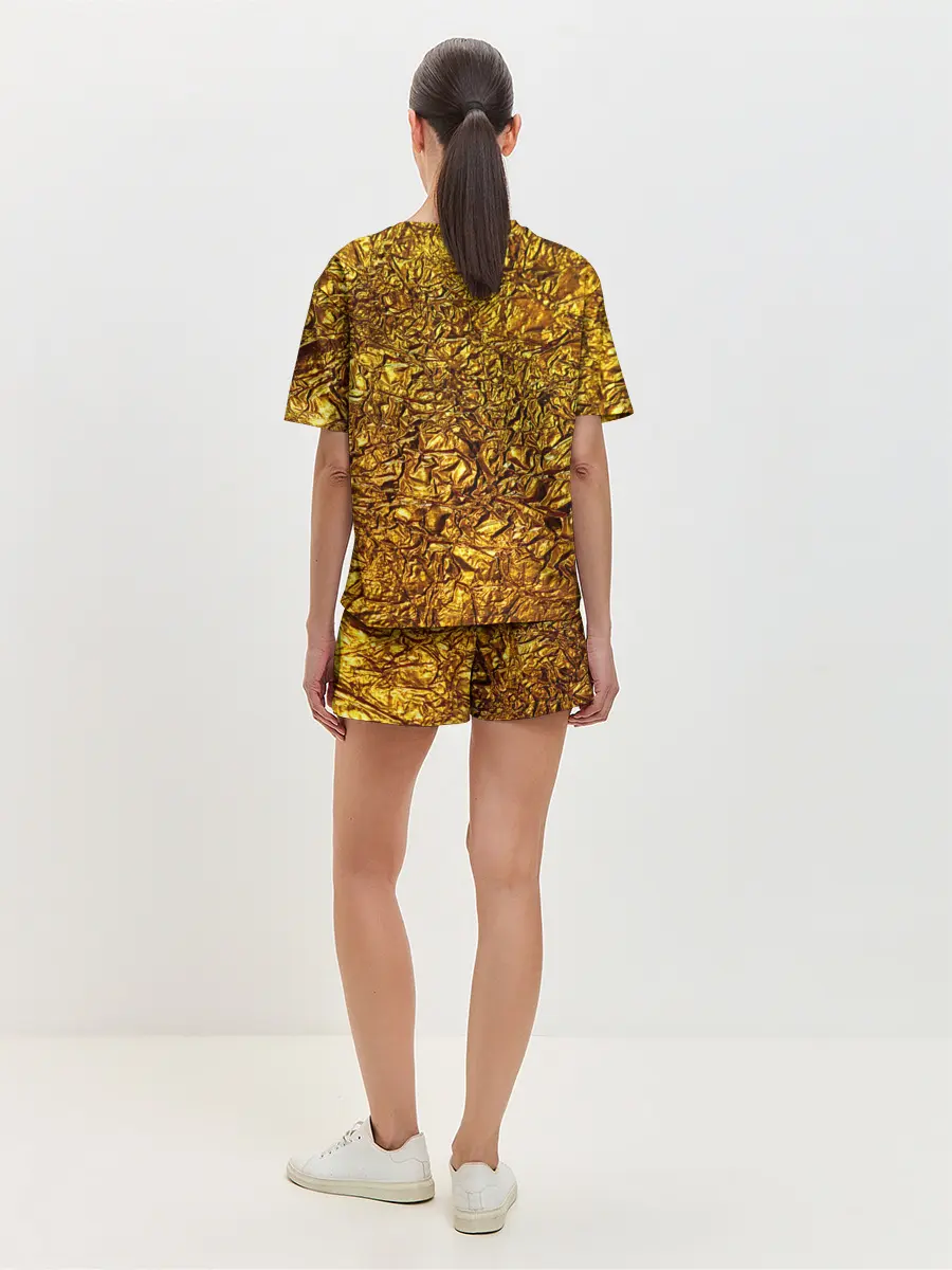 Женская пижама с шортами / Сусальное золото