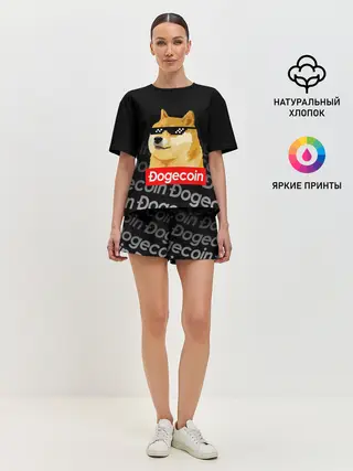 Женская пижама с шортами / DOGECOIN / DOGE / ДОГИКОИН