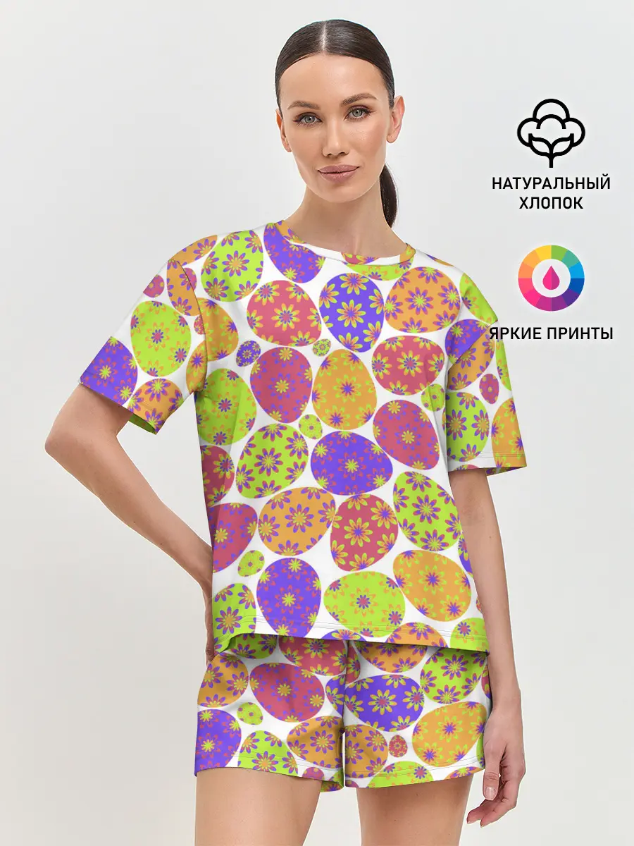 Женская пижама с шортами / Пасха