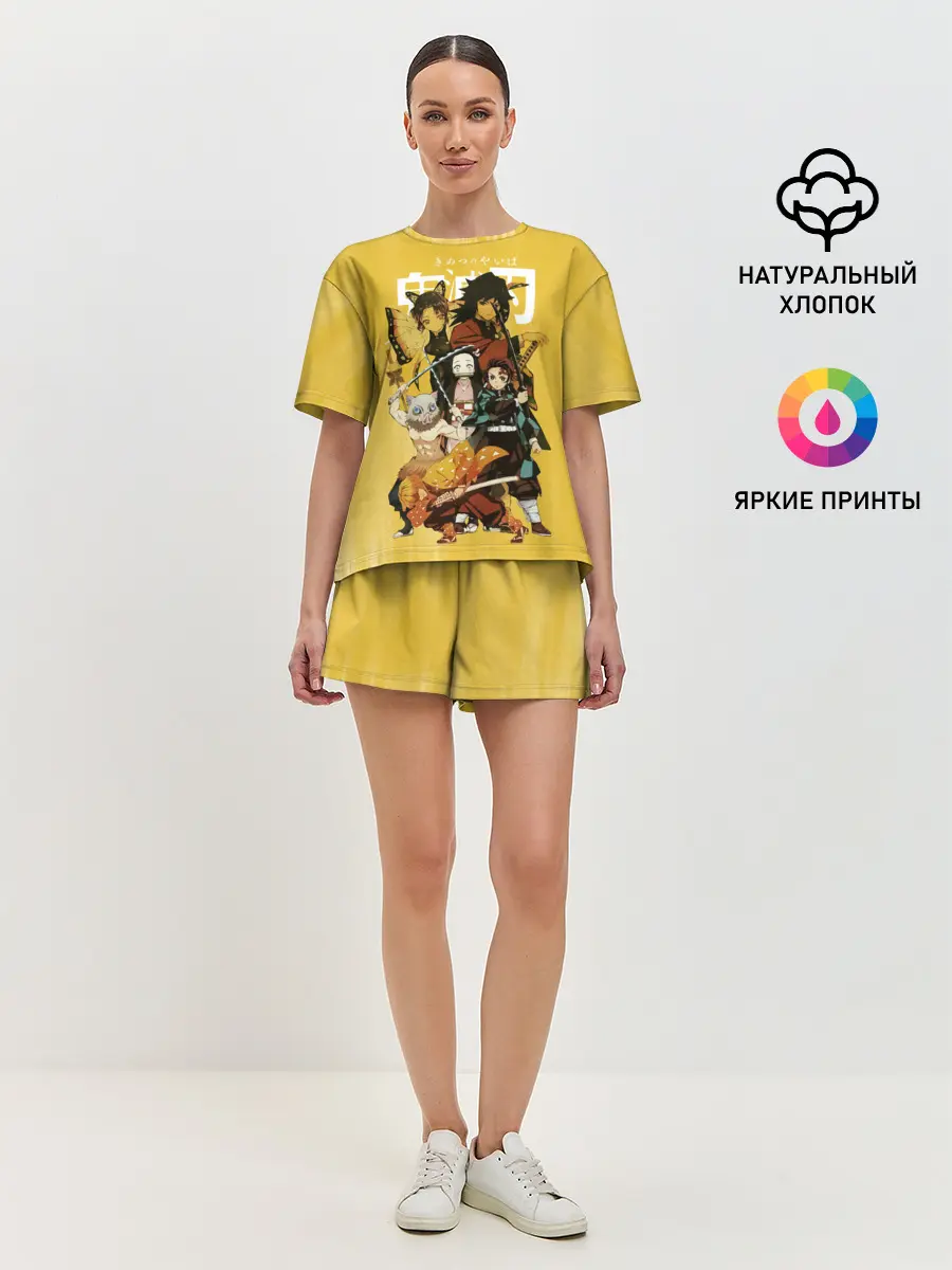 Женская пижама с шортами / ГЕРОИ Клинок, рассекающий демонов