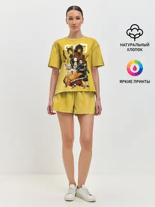 Женская пижама с шортами / ГЕРОИ Клинок, рассекающий демонов