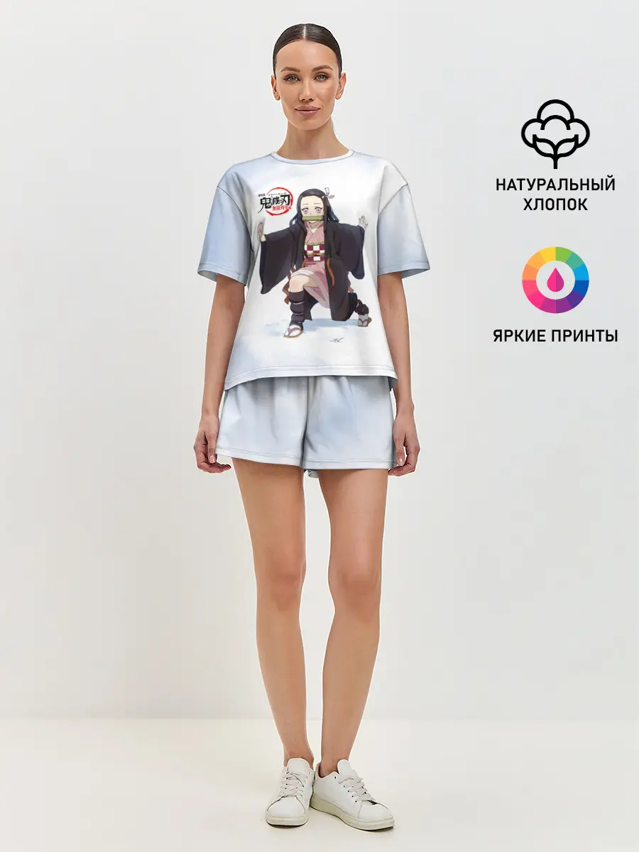 Женская пижама с шортами / Nezuko Kamado Kimetsu no Yaiba