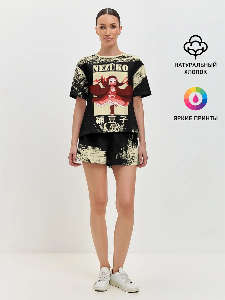 Женская пижама с шортами / NEZUKO | Kimetsu no Yaiba