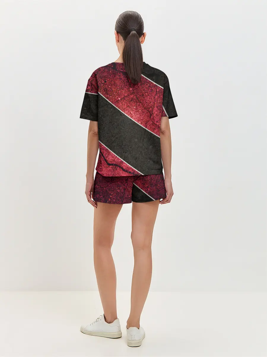 Женская пижама с шортами / Танджиро Камадо в маске