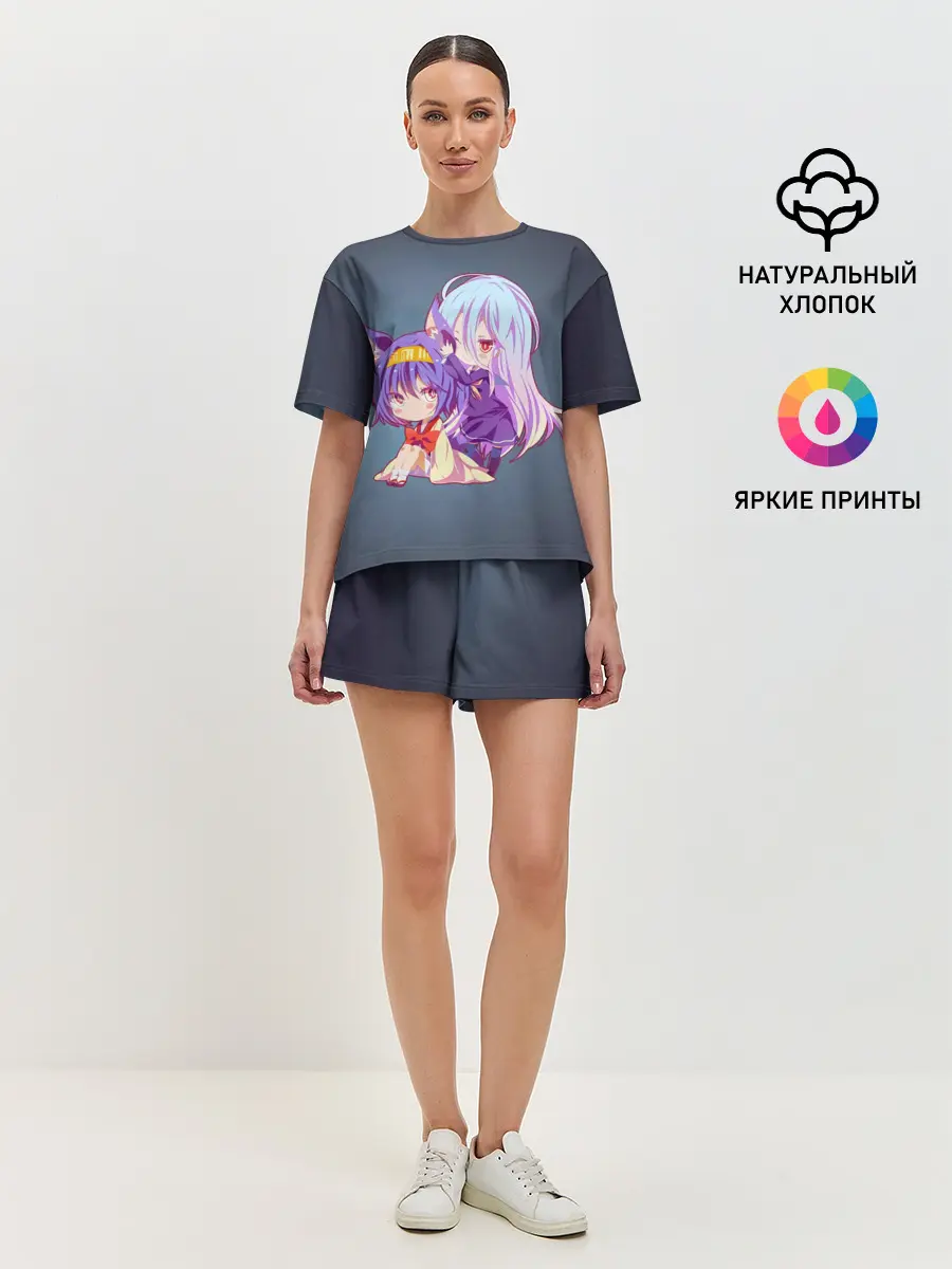 Женская пижама с шортами / Изуна и Широ