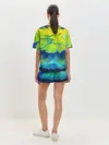 Женская пижама с шортами / Разводы яркой краски