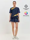 Женская пижама с шортами / 3D плитки с золотыми вставками