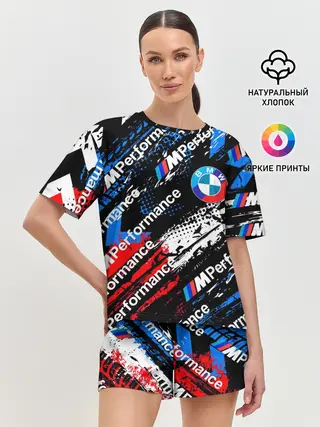 Женская пижама с шортами / BMW M PERFORMANCE / БМВ ГРАНЖ