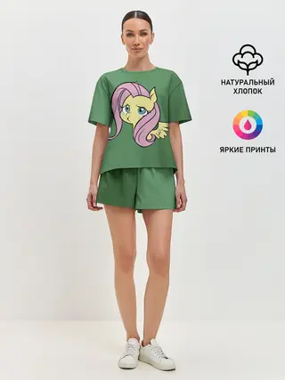 Женская пижама с шортами / Милая Флаттершайн