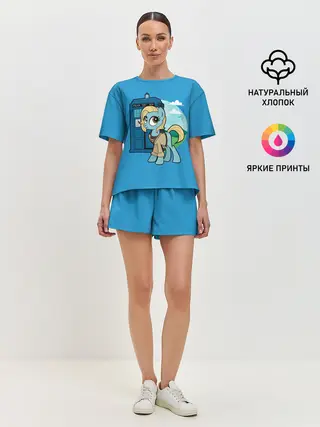 Женская пижама с шортами / Пони х Доктор Кто