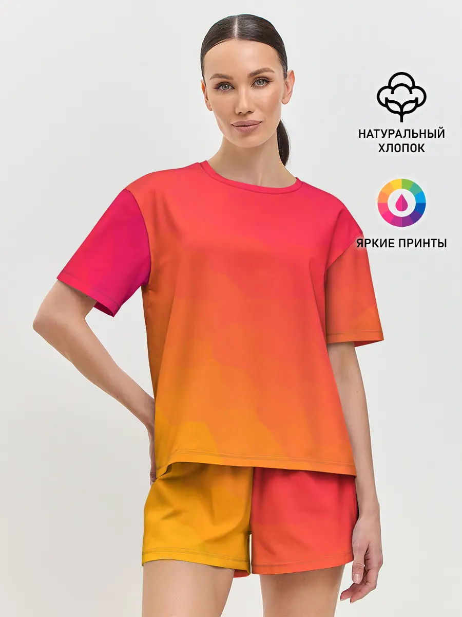 Женская пижама с шортами / Градиент