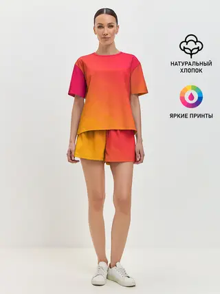 Женская пижама с шортами / Градиент